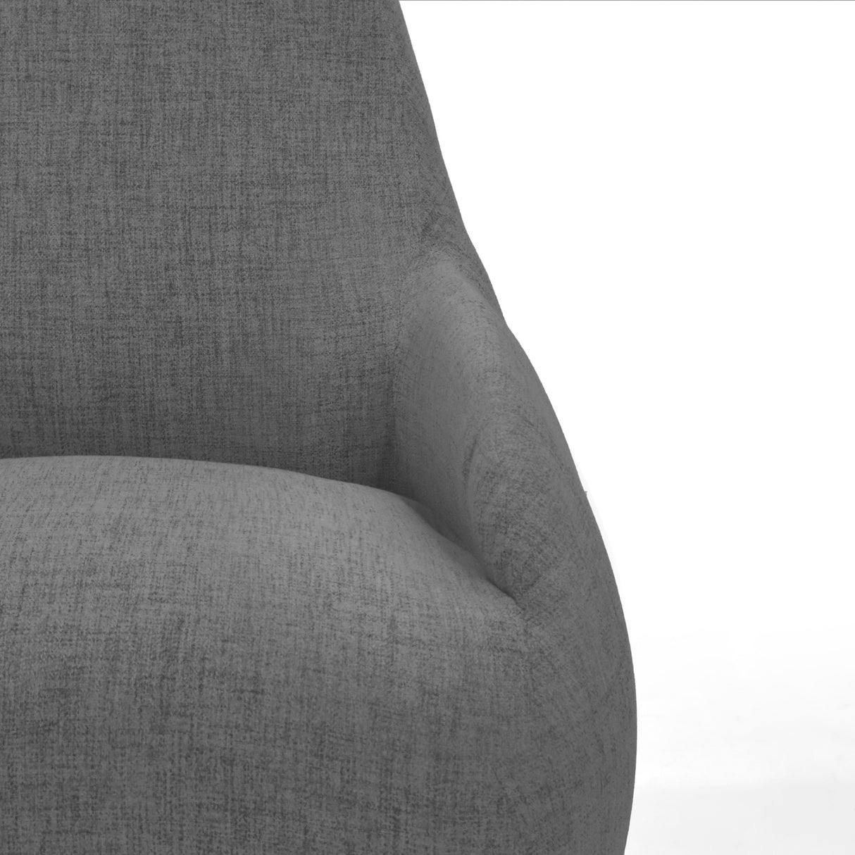 Poltrona Rusell Gris y Matiz Natural 77x95cm de Un Puesto con Apoya Brazos