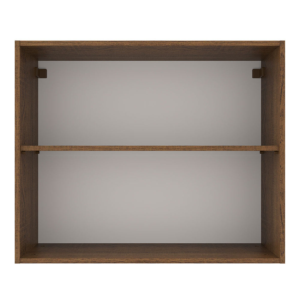 Mueble Superior de Cocina Agata Marrón y Gris 80x66cm con Dos Entrepaños y Dos Puertas - MUEBLES SUPERIORES DE COCINA | Bylmo