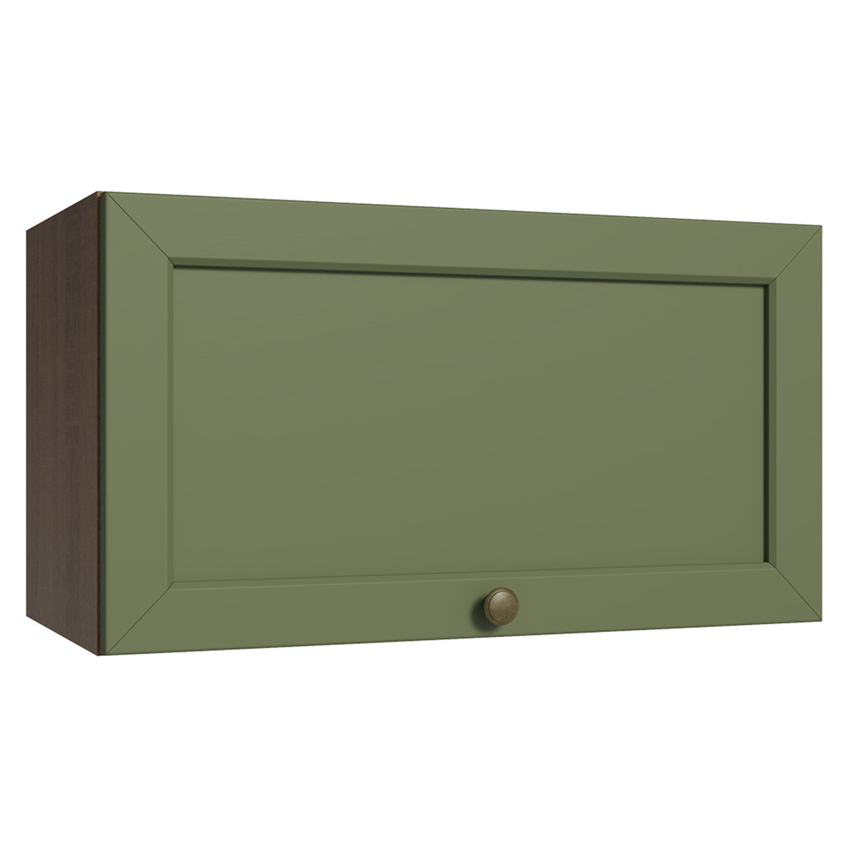 Mueble Superior de Cocina Vik Marrón y Verde 60x33cm con Un Entrepaño y Una Puerta