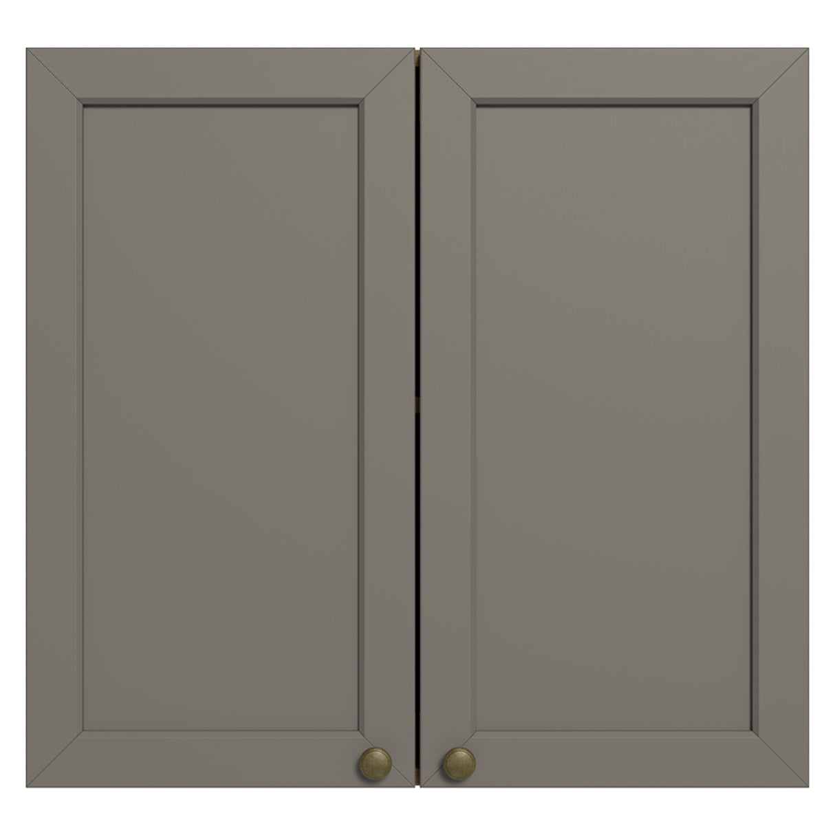 Mueble Superior de Cocina Vik Marrón y Gris 70x66cm con Dos Entrepaños y Dos Puertas - MUEBLES SUPERIORES DE COCINA | Bylmo