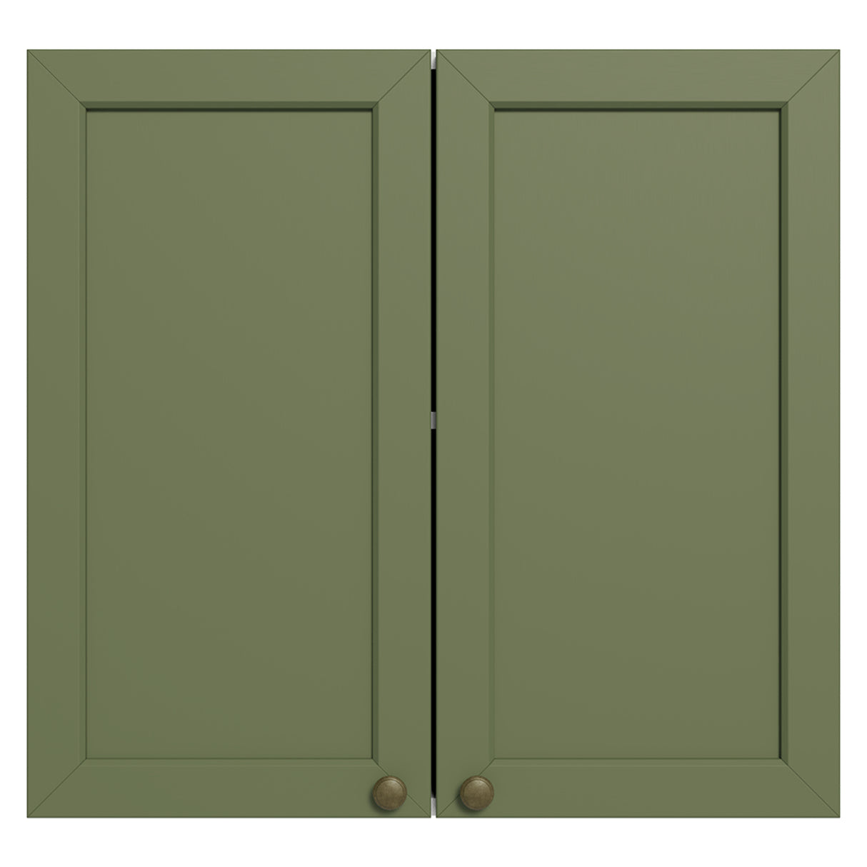 Mueble Superior de Cocina Vik Blanco y Verde 70x66cm con Dos Entrepaños y Dos Puertas - MUEBLES SUPERIORES DE COCINA | Bylmo