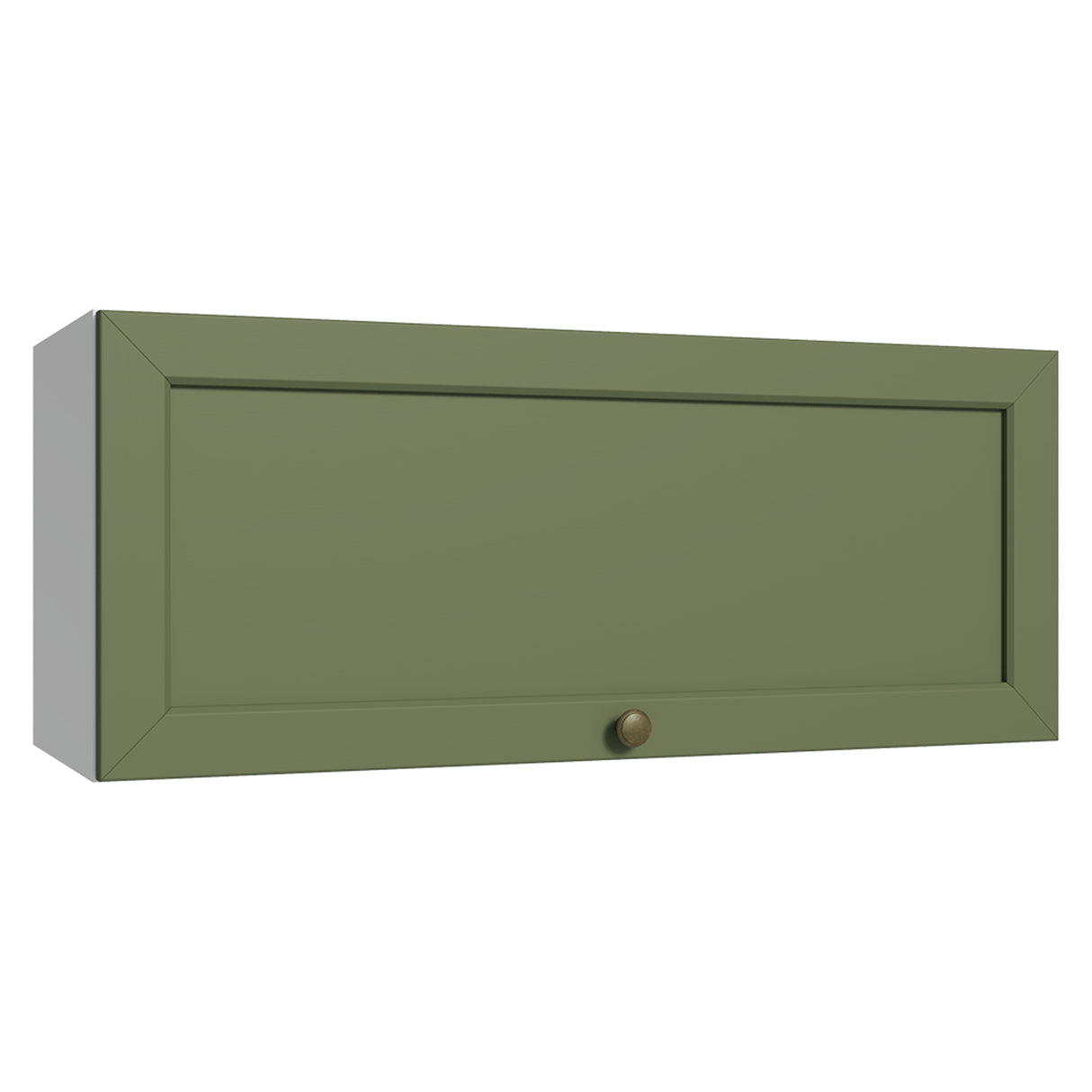 Mueble Superior de Cocina Vik Blanco y Verde 80x33cm con Un Entrepaño y Una Puerta - MUEBLES SUPERIORES DE COCINA | Bylmo
