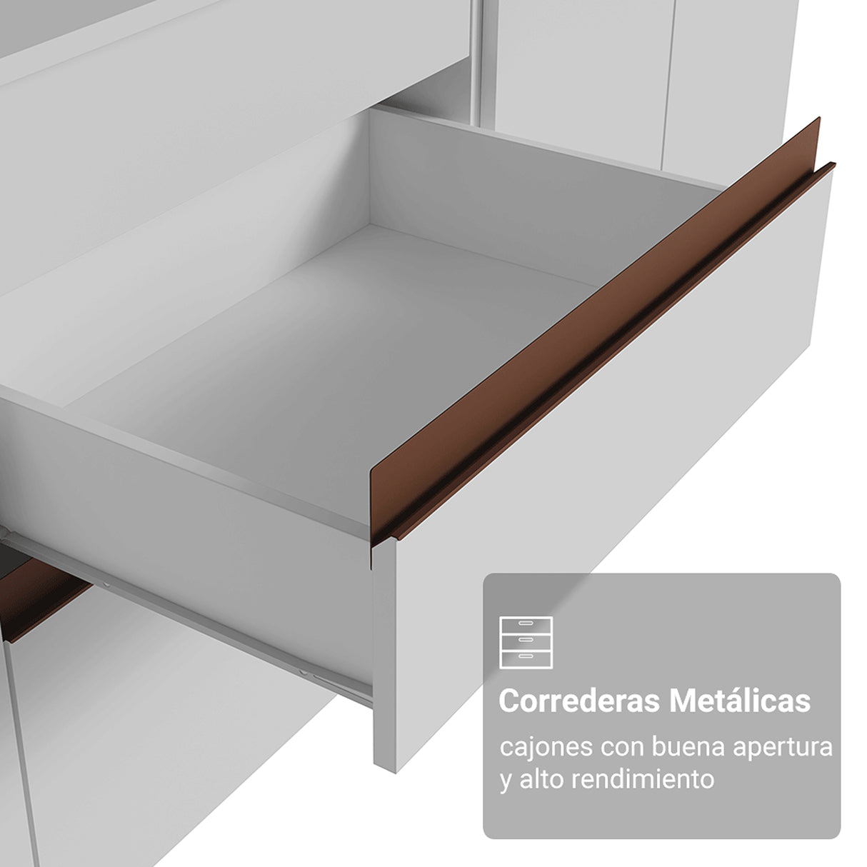 Set X 2 Muebles Inferiores de Cocina Reims Blanco 130x83cm sin Mesón sin Pozuelo y con Tres Cajones