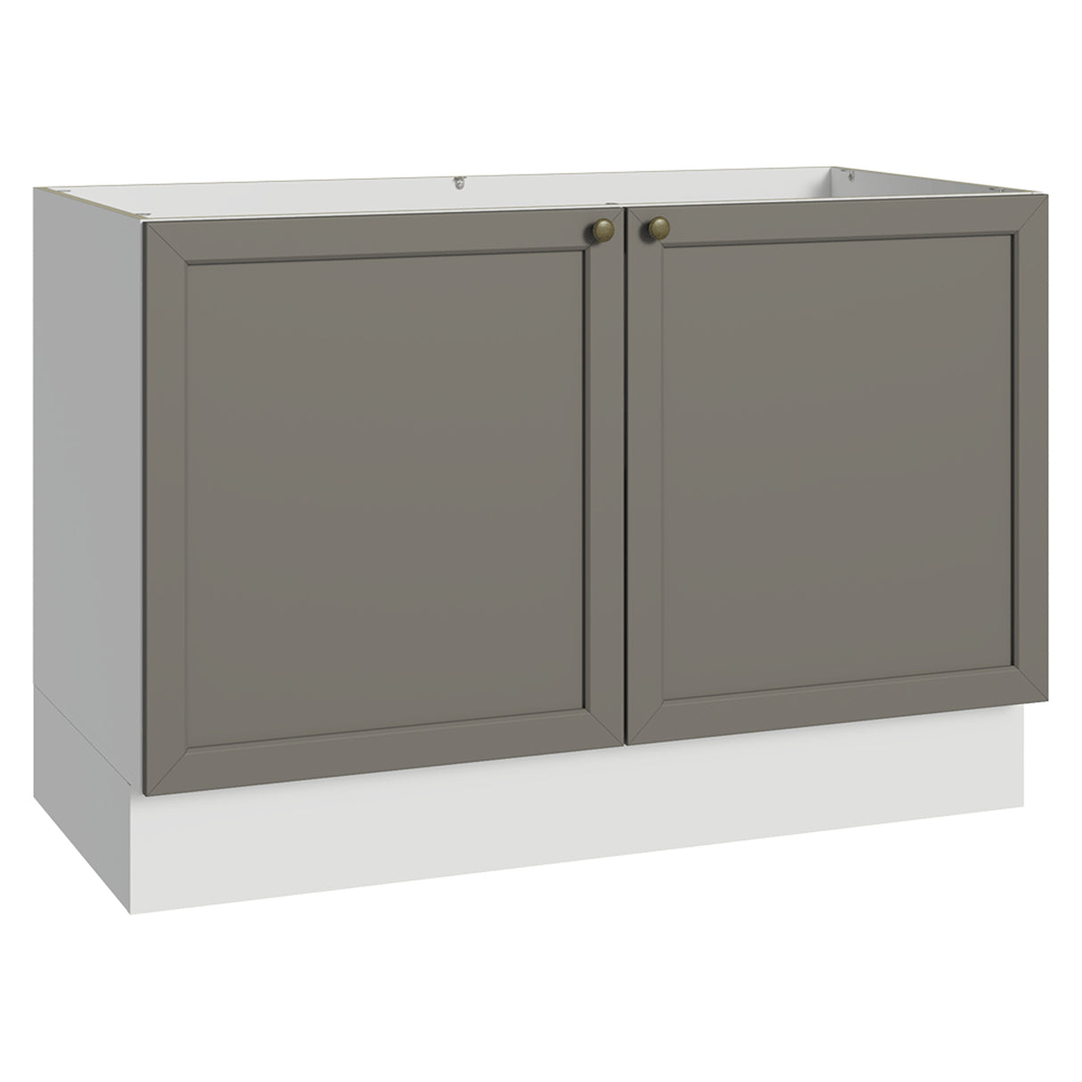 Gabinete de Cocina Vik Blanco y Gris 120x81cm sin Mesón sin Pozuelo - MUEBLES INFERIORES DE COCINA | Bylmo