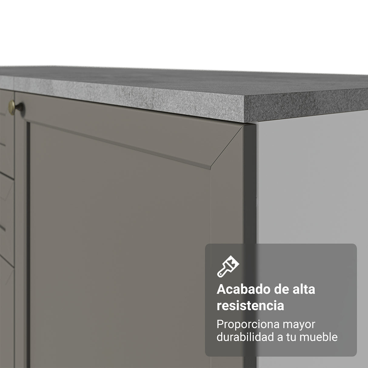 Gabinete de Cocina Vik Blanco y Gris 40x84cm sin Mesón sin Pozuelo - MUEBLES INFERIORES DE COCINA | Bylmo