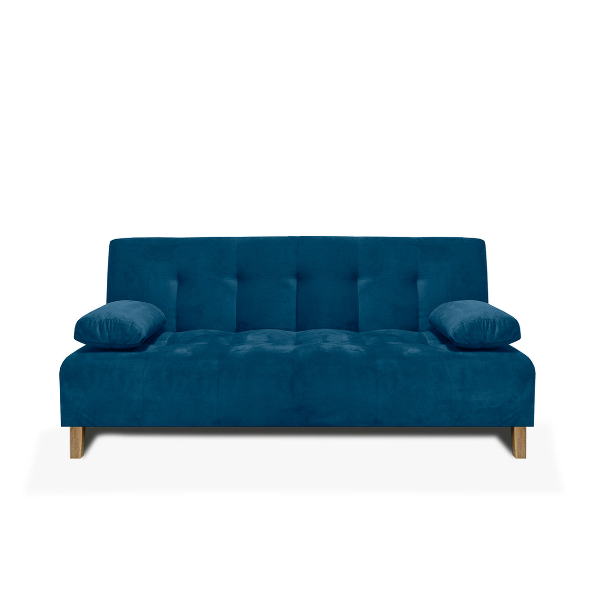 Sofacama Glaser Azul 180x85cm Reclinable de Tres Puestos con Apoya Brazos