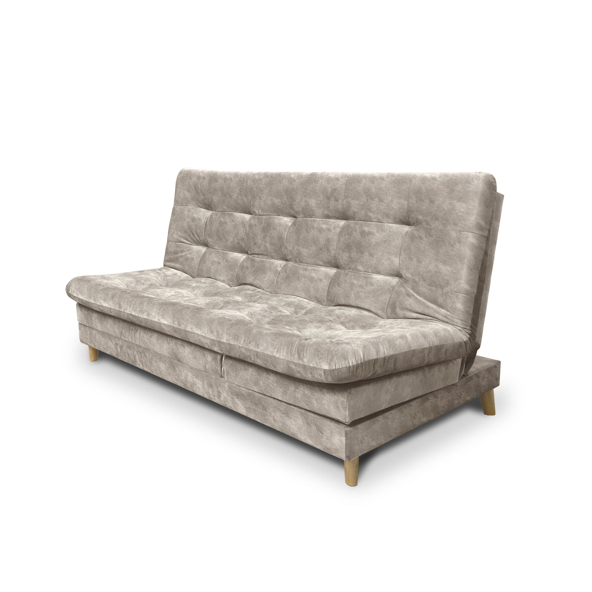 Sofá Cama Tarima Agassi Camel 190x95cm Reclinable de Tres Puestos sin Apoya Brazos - SOFAS Y POLTRONAS | Bylmo