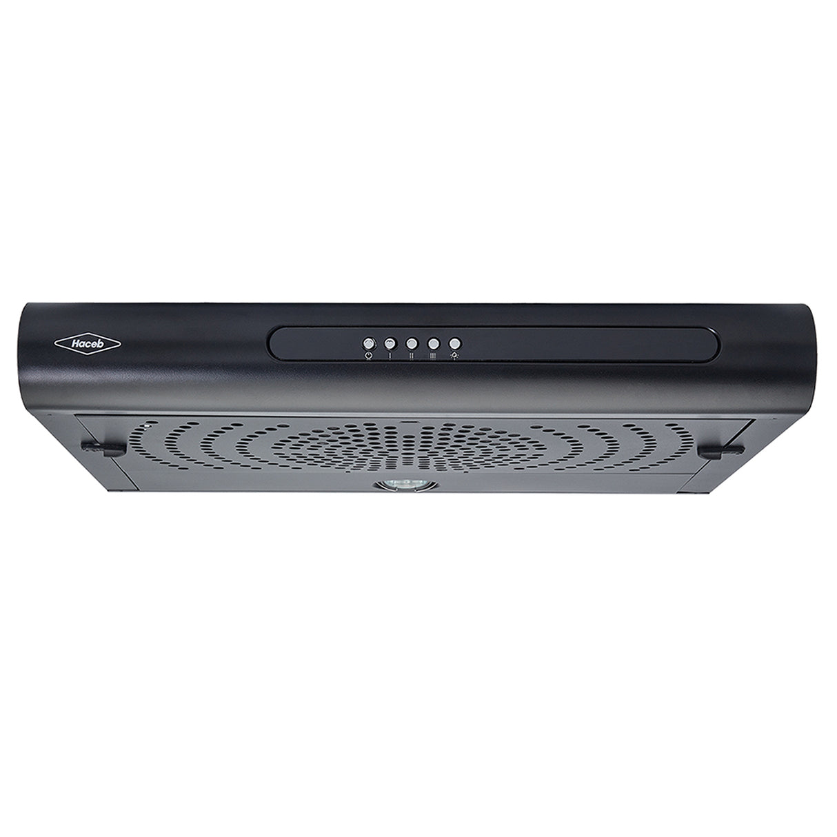 Campana Extractora Haceb Tofu Negro 59.6x8.4cm 110 Voltios de Tres Velocidades y con Iluminación - CAMPANAS Y EXTRACTORES | Bylmo