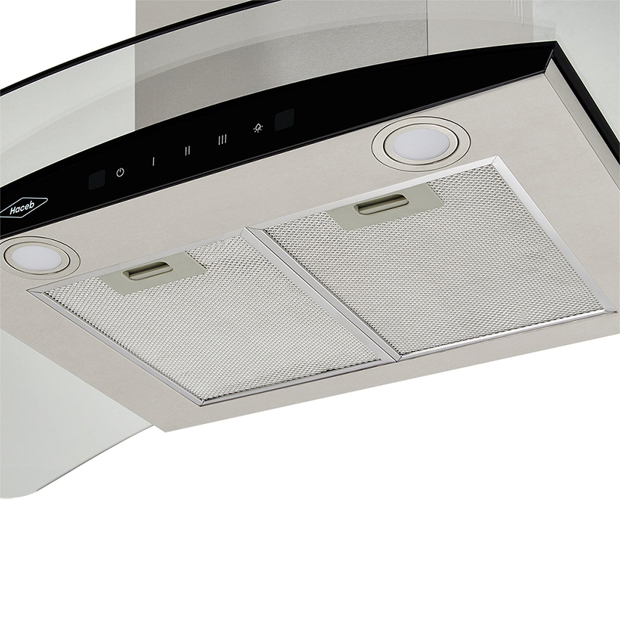 Campana Península Haceb Negro 95.5x42.5cm 110 Voltios de Tres Velocidades con Pantalla Digital y con Iluminación - CAMPANAS Y EXTRACTORES | Bylmo