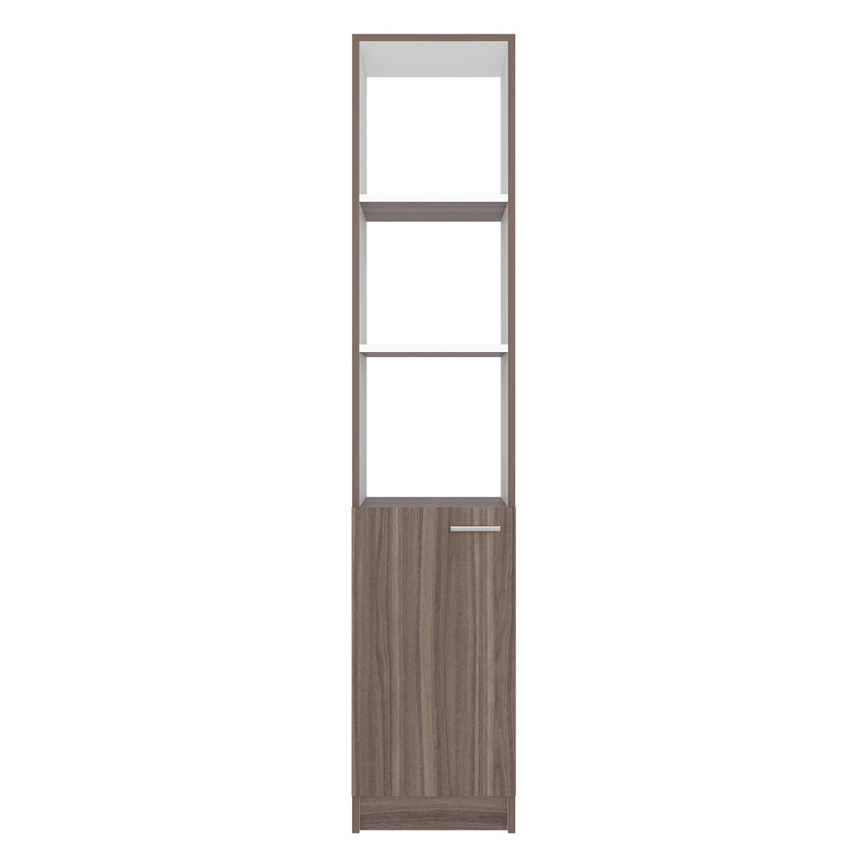 Mueble Auxiliar para Baño Bath Avellana y Blanco 33x162.2cm con Cuatro Entrepaños