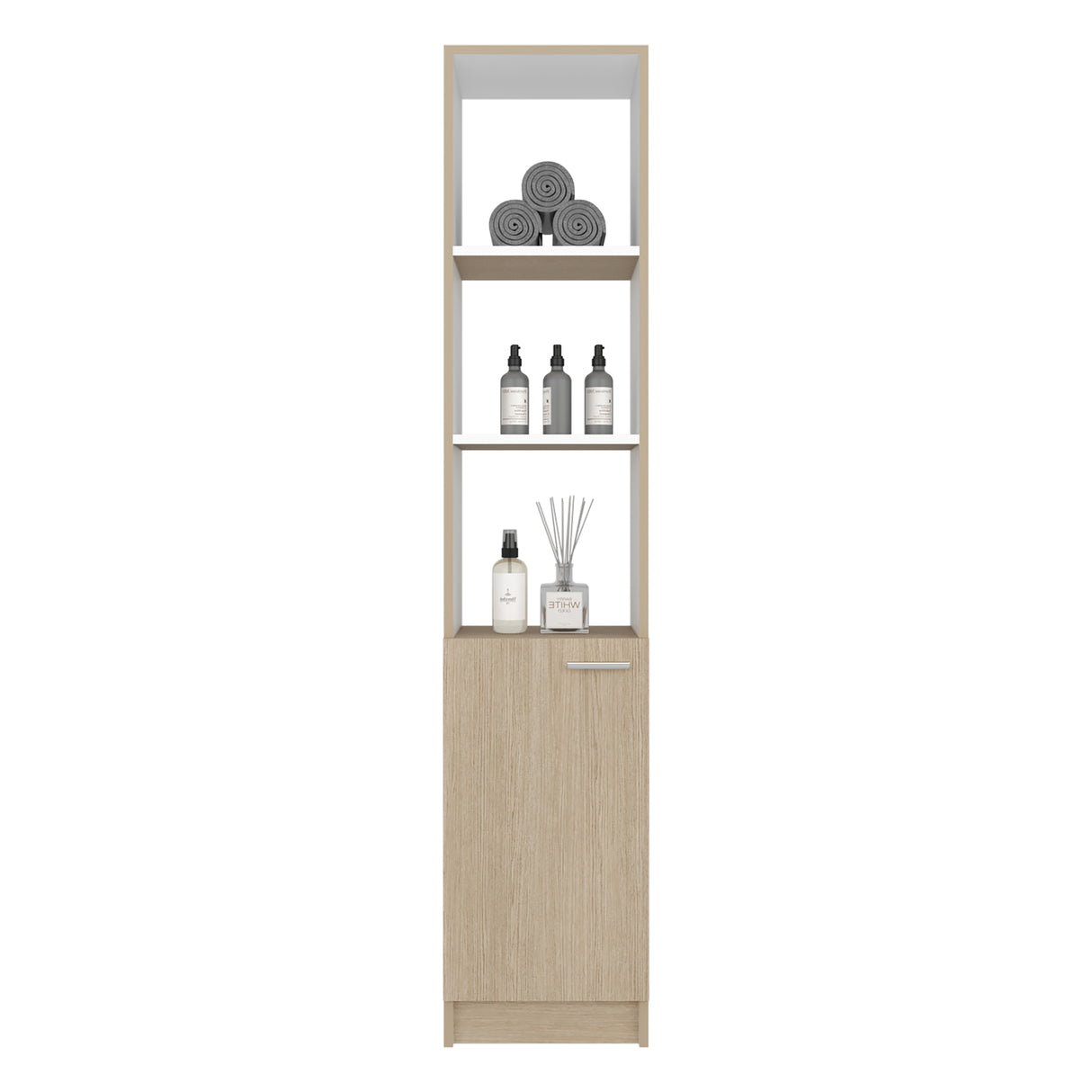Mueble Auxiliar para Baño Bath Cartagena y Blanco 33x162.2cm con Cuatro Entrepaños