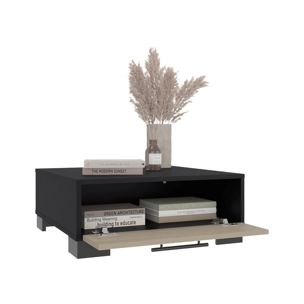 Mesa de Centro Marsella Wengue y Cartagena 60x23.8cm Cuadrado con Patas
