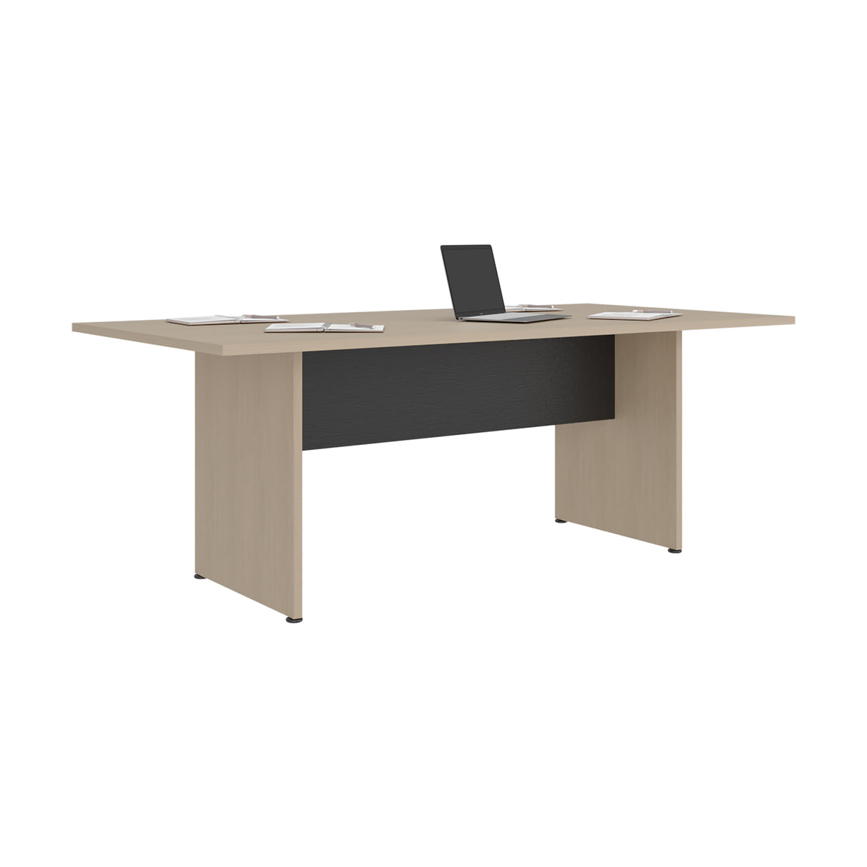 Mesa de Juntas Office M Cartagena y Wengue 200x75cm Rectangular con Patas