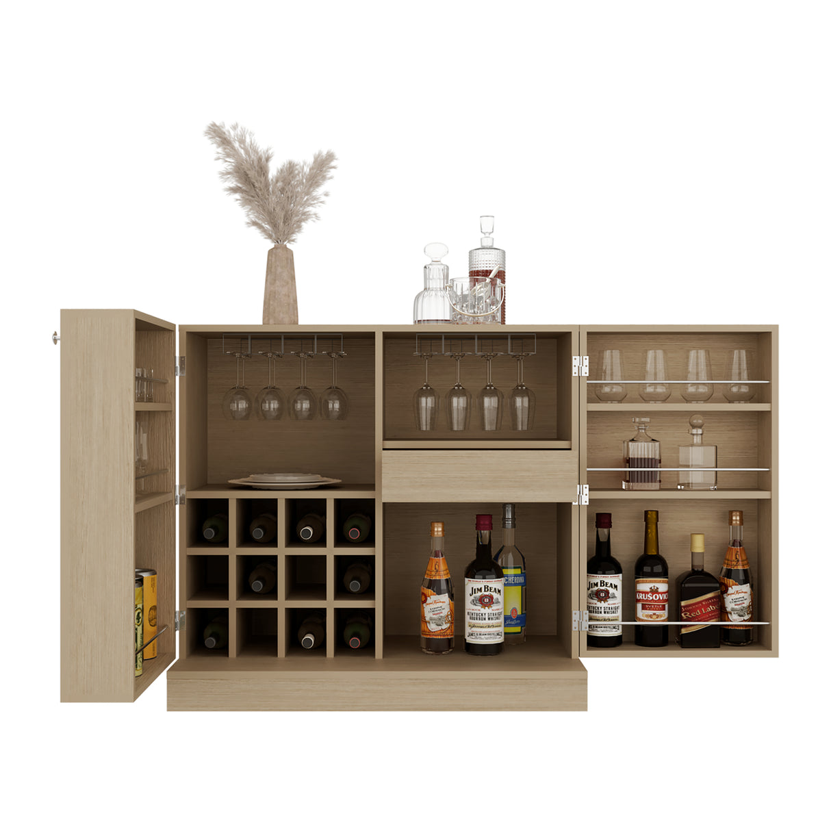 Bar Sintra Cartagena 102x94.8cm con Dos Portacopas y con Doce Portabotellas