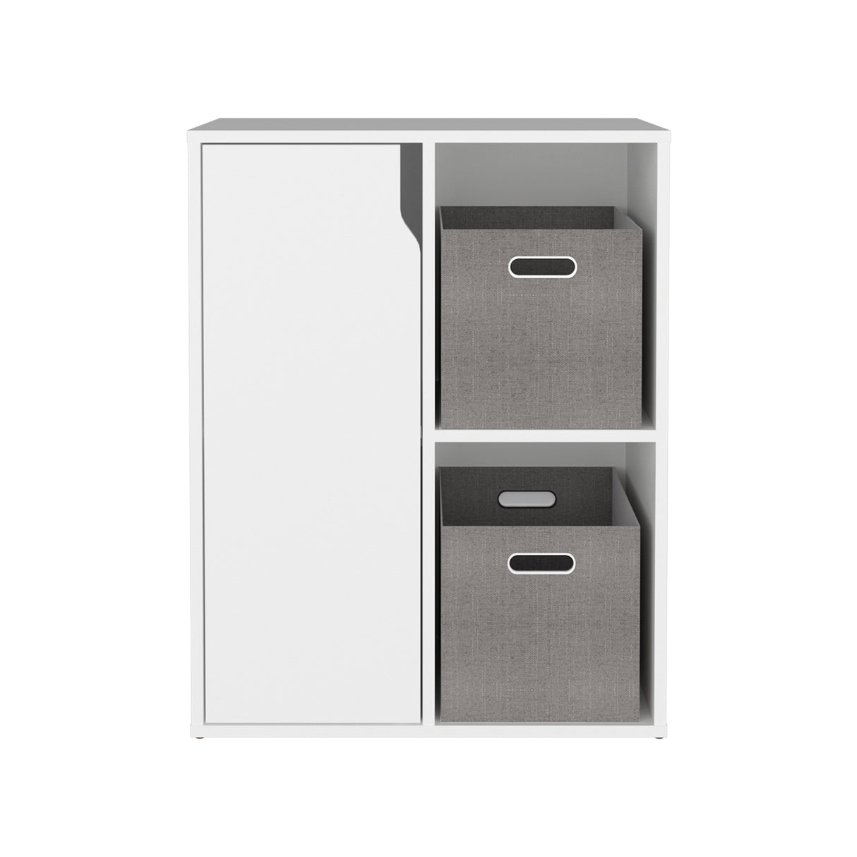 Librero Blanco 59.9x77cm Rectangular con Dos Compartimientos