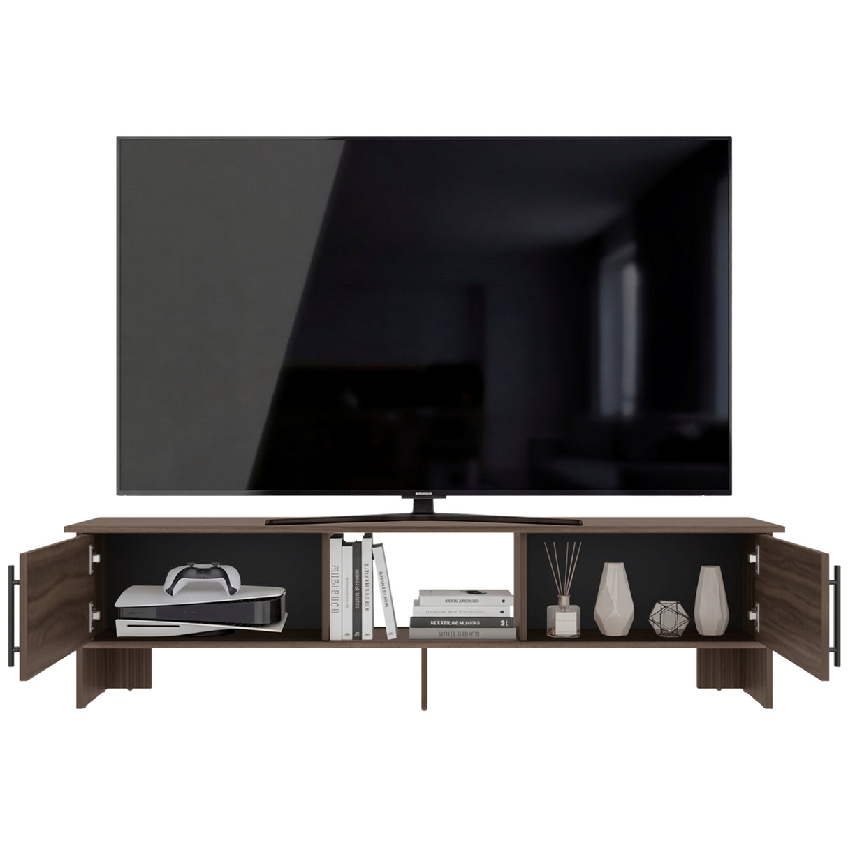 Rack de TV Dago Avellana 160x41.8cm para TV Hasta 65" Pulgadas con Un Compartimiento