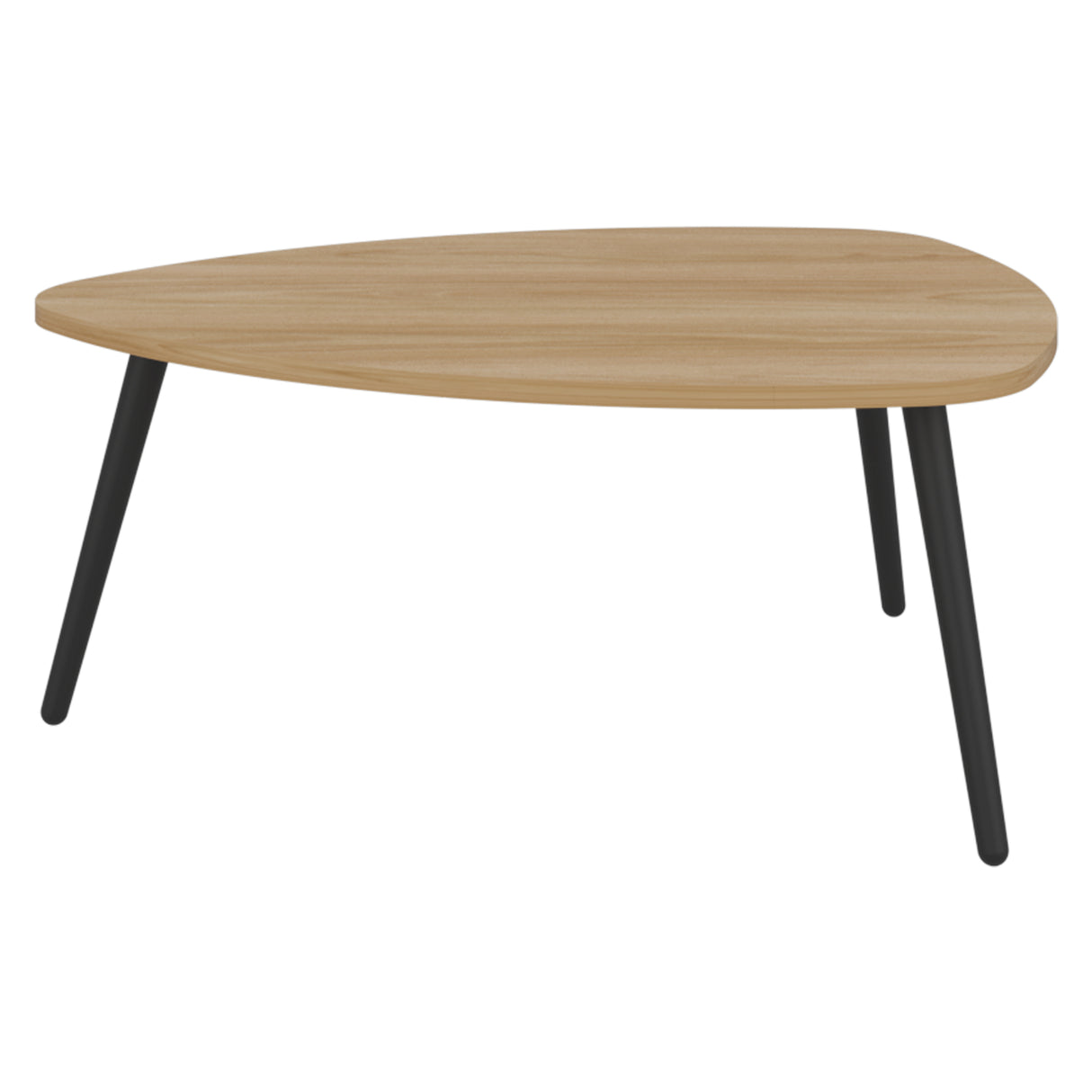 Mesa de Centro Narvik Fresno Europeo 74.1x31.5cm Ovalado con Patas