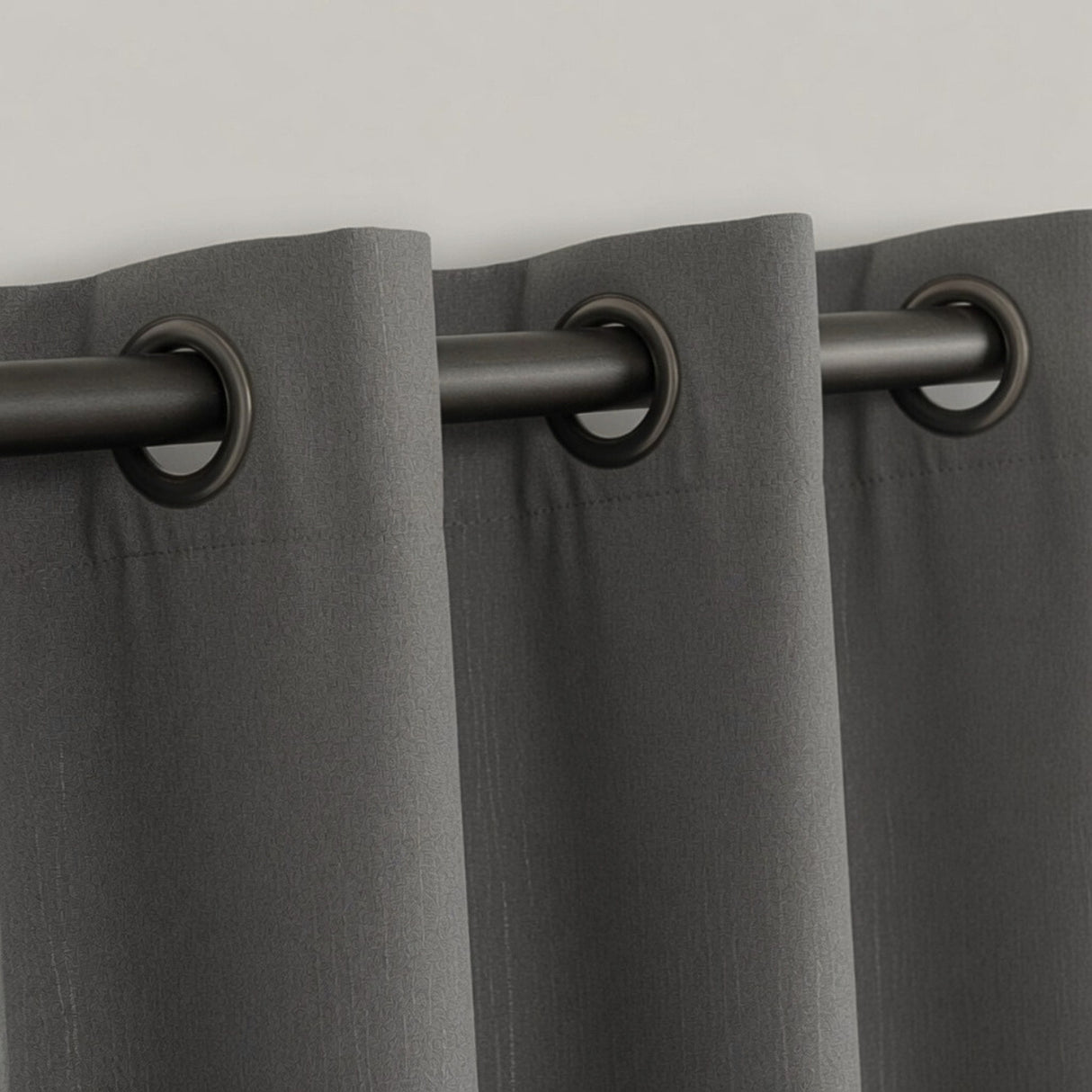 Cortina Blackout Gris Oscuro 280x220cm Doble Faz Acústica de Lineas