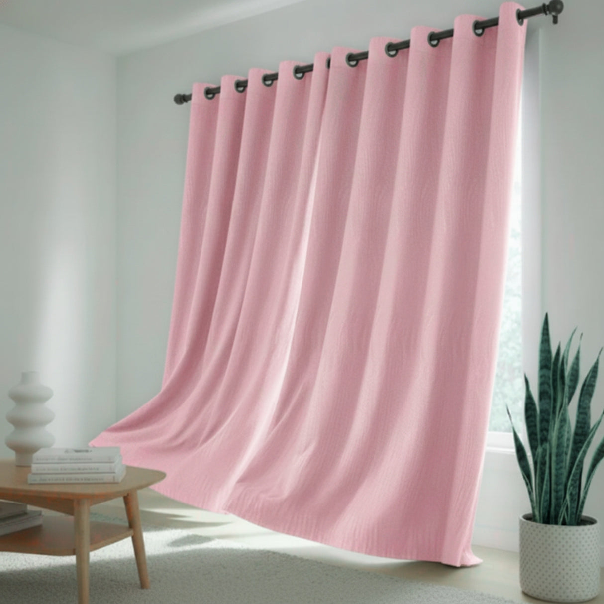 Cortina Blackout Palo de Rosa 280x220cm Doble Faz Acústica de Lineas