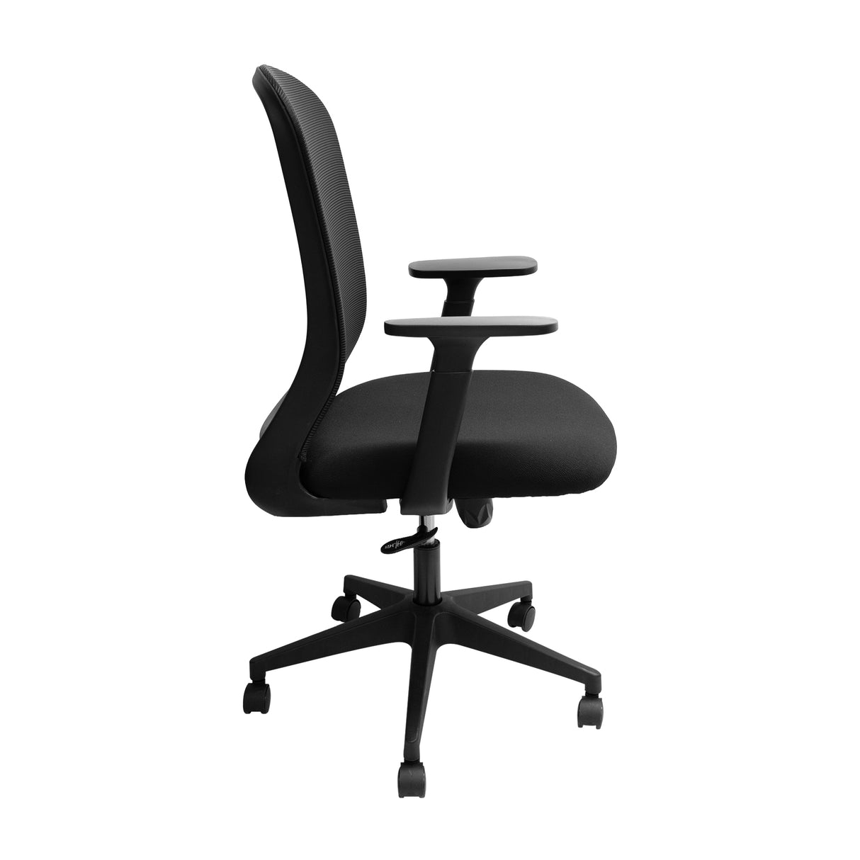 Silla de oficina Beijin Negro 64x112cm Giratoria con Apoya Brazos Espaladar Reclinable y Soporte Lumbar