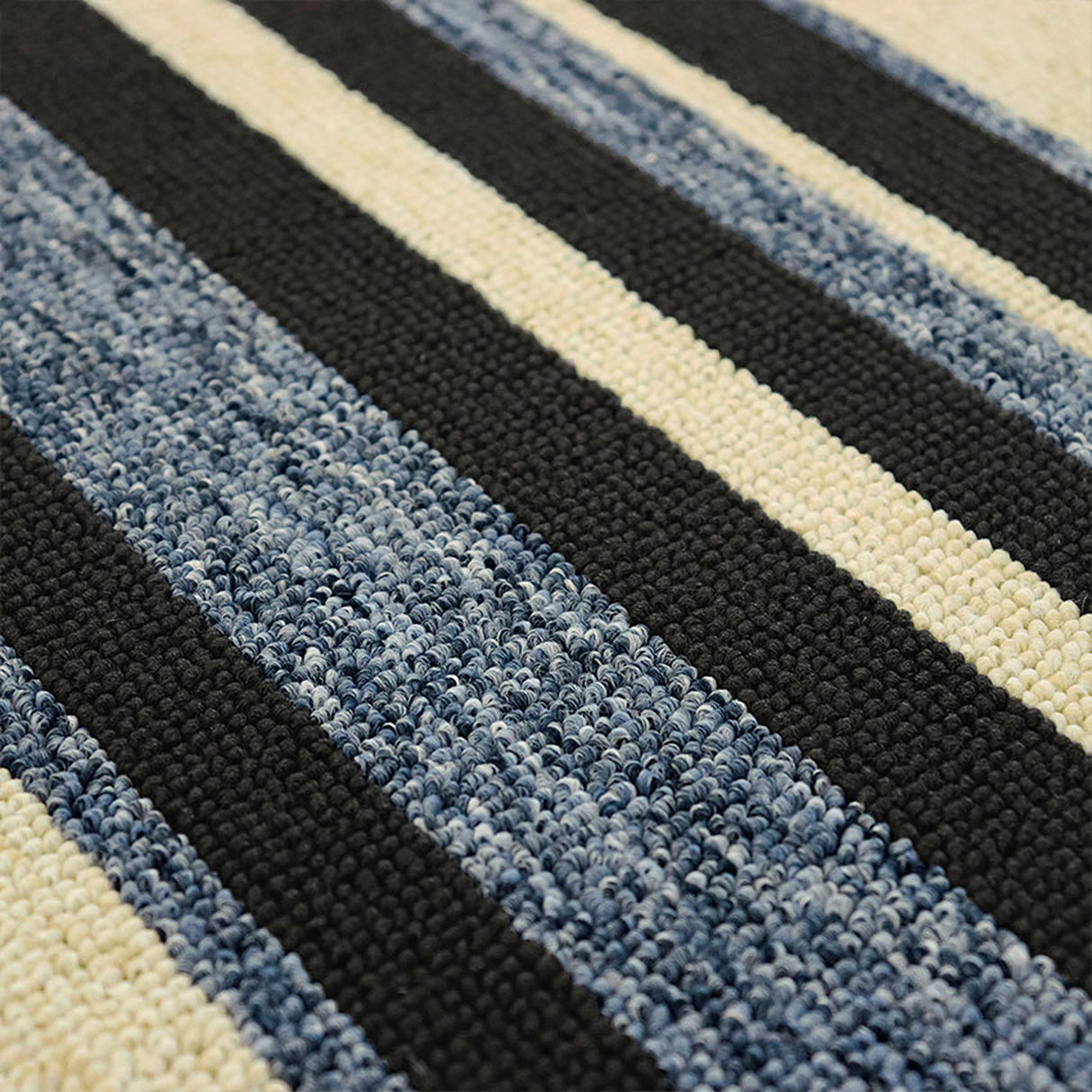 Alfombra Newark Azul 150x100cm Rectangular Suave para Sala De Estar de Lineas