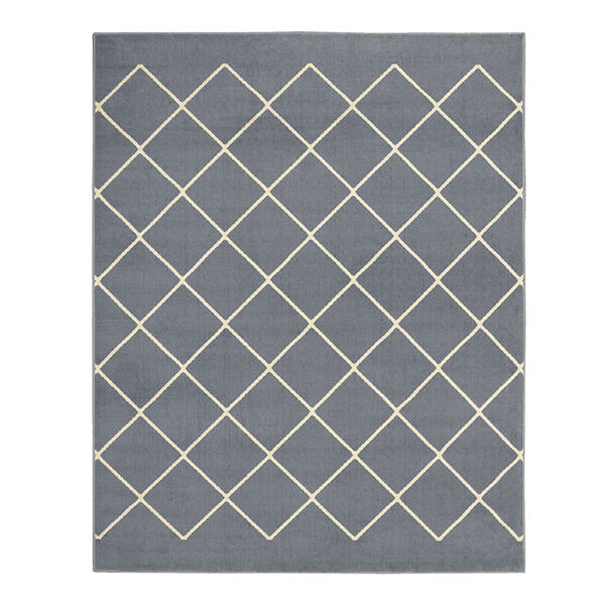 Alfombra Maryland Azul Grisaceo 250x200cm Rectangular Suave para Sala De Estar de Rombos