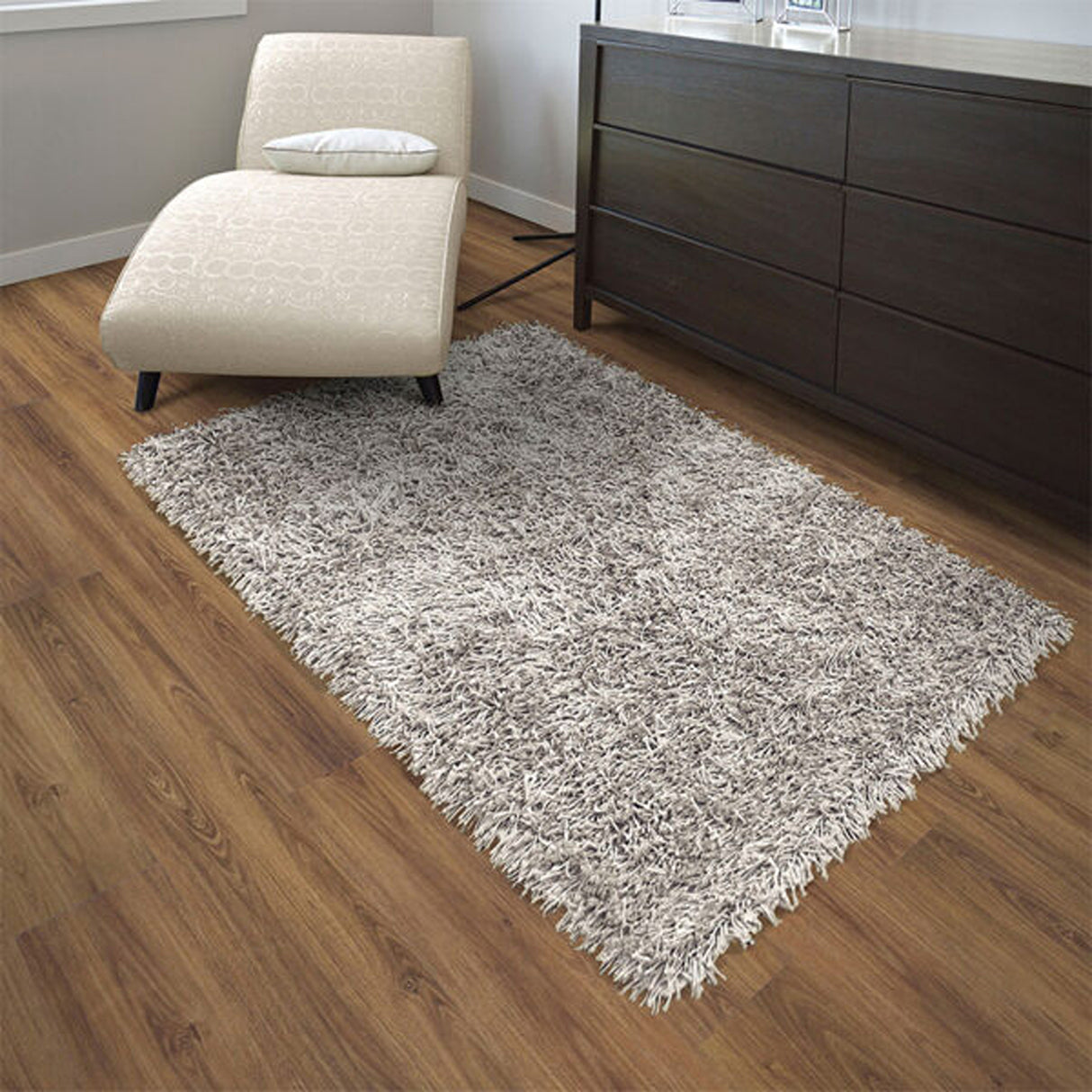 Alfombra Hawaii Gris 150x100cm Rectangular Suave para Dormitorio Fondo Entero