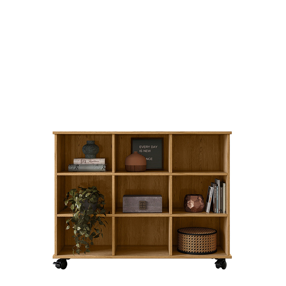 Estante Salvador Almendra 108x83cm con Nueve Entrepaños
