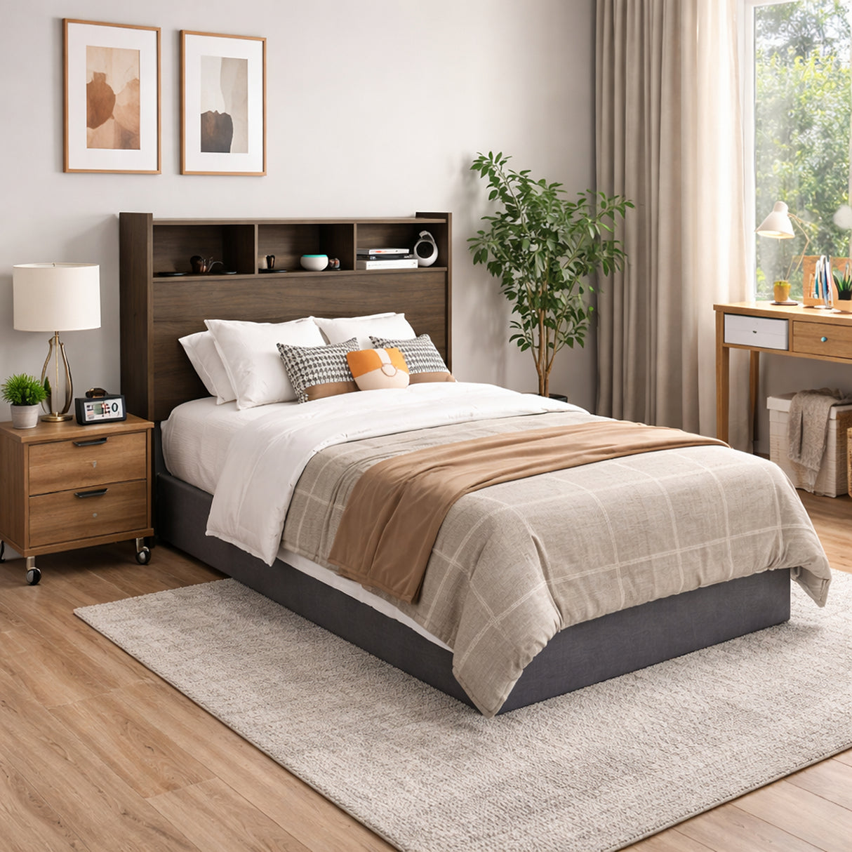 Cabecera Texas Marrón 145x121cm Para Cama Doble