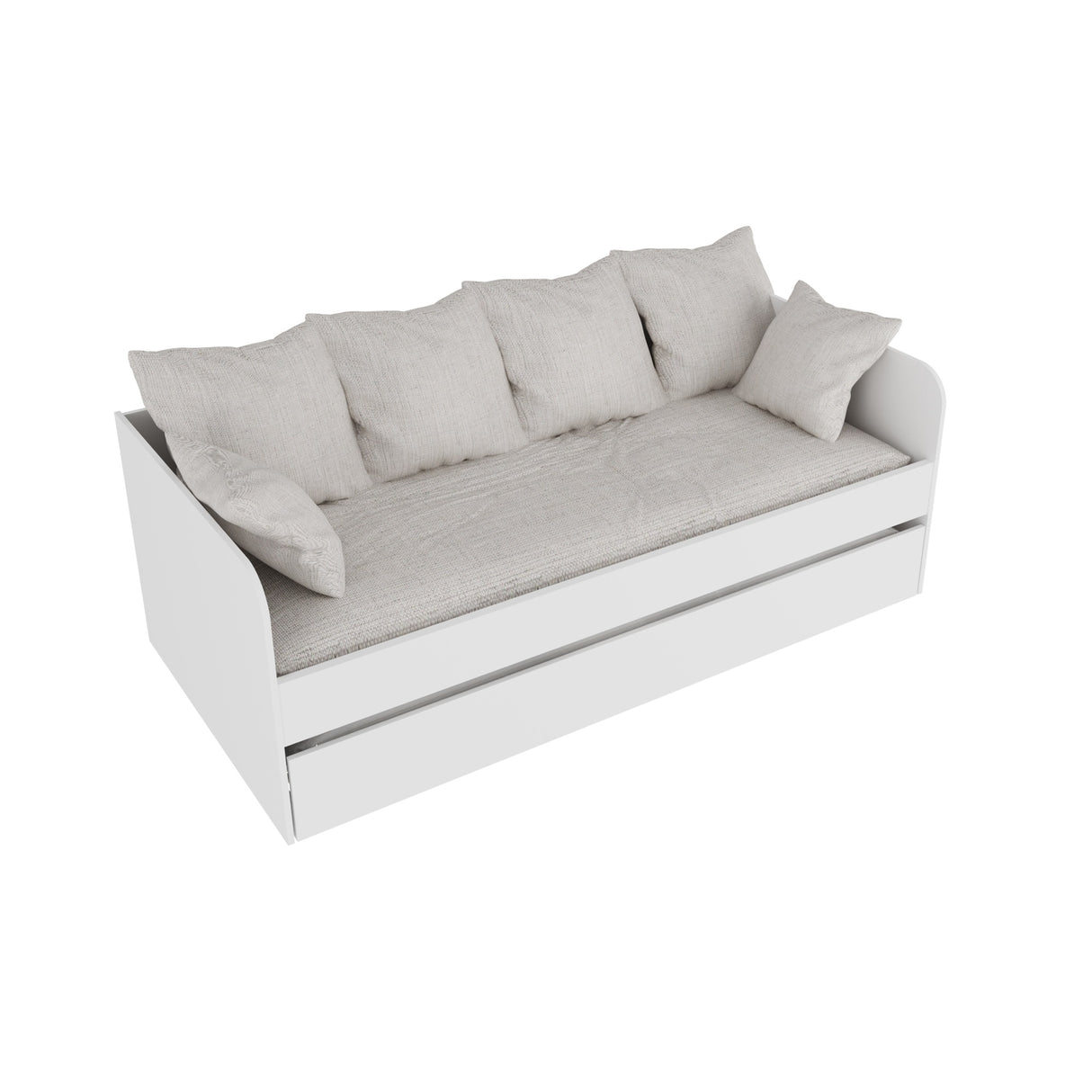 Cama Transformable Atlanta Blanco 193x68cm para Colchon Sencillo 90 X 190 Cm