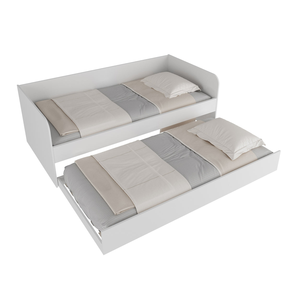 Cama Transformable Atlanta Blanco 193x68cm para Colchon Sencillo 90 X 190 Cm