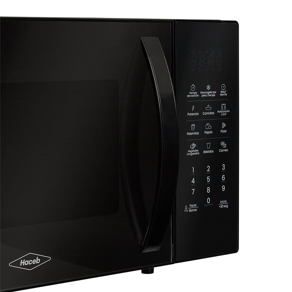 Horno Microondas Haceb Negro 48.5x29.3cm de 25 Litros con 12 Funciones