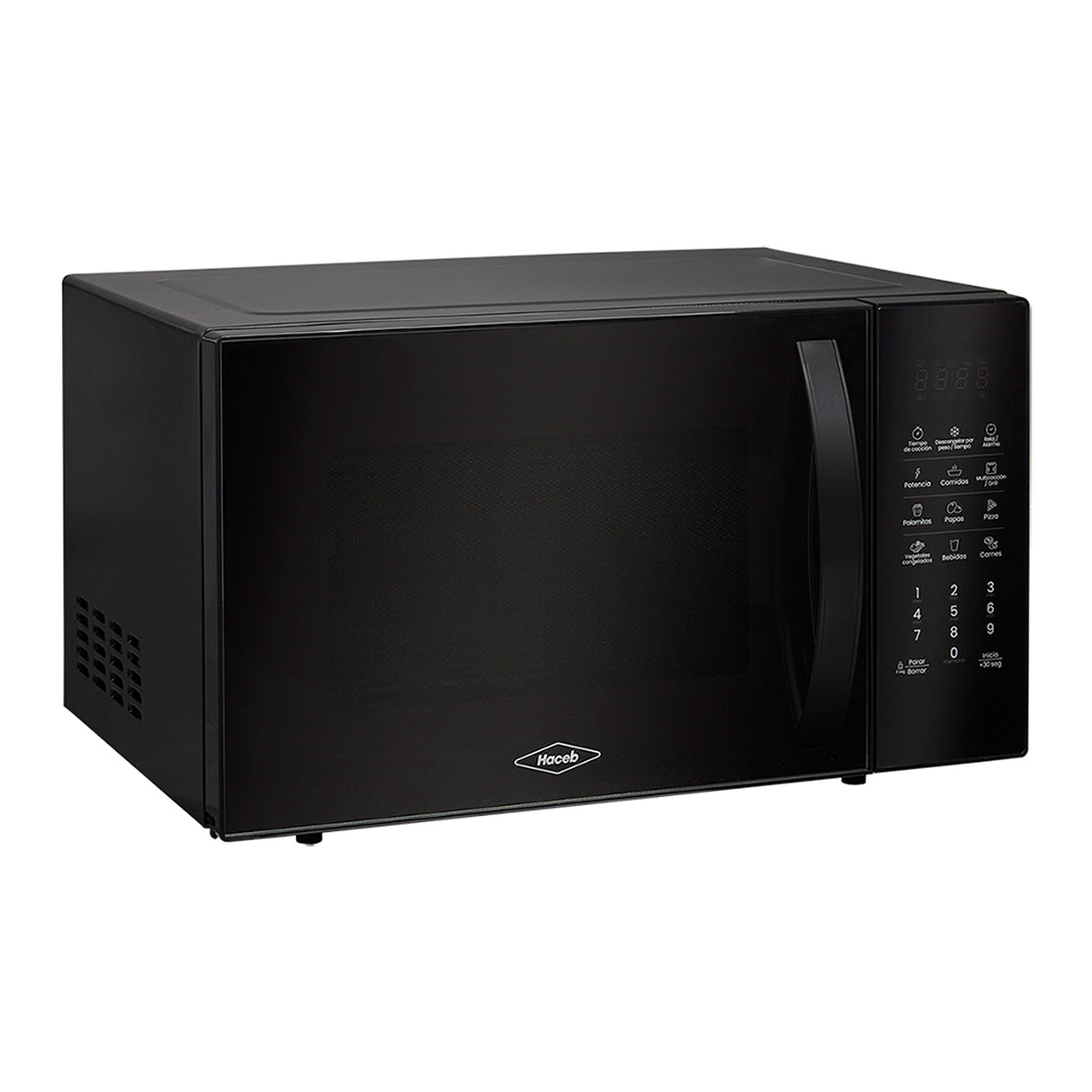 Horno Microondas Haceb Negro 48.5x29.3cm de 25 Litros con 12 Funciones