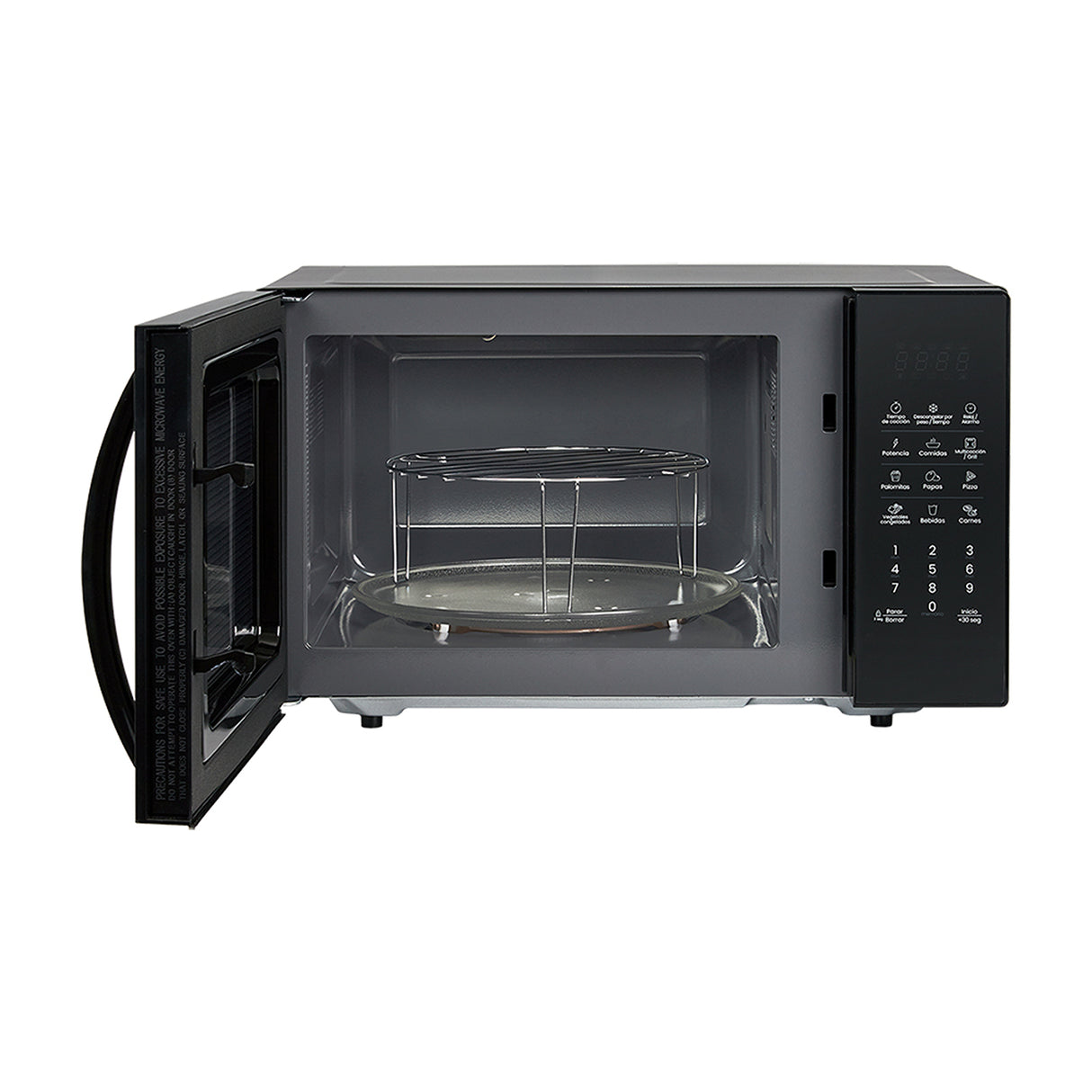 Horno Microondas Haceb Negro 48.5x29.3cm de 25 Litros con 12 Funciones