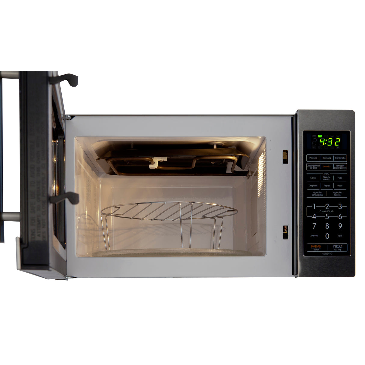 Horno Microondas Haceb Inox 43.6x30.6cm de 31 Litros con 14 Funciones