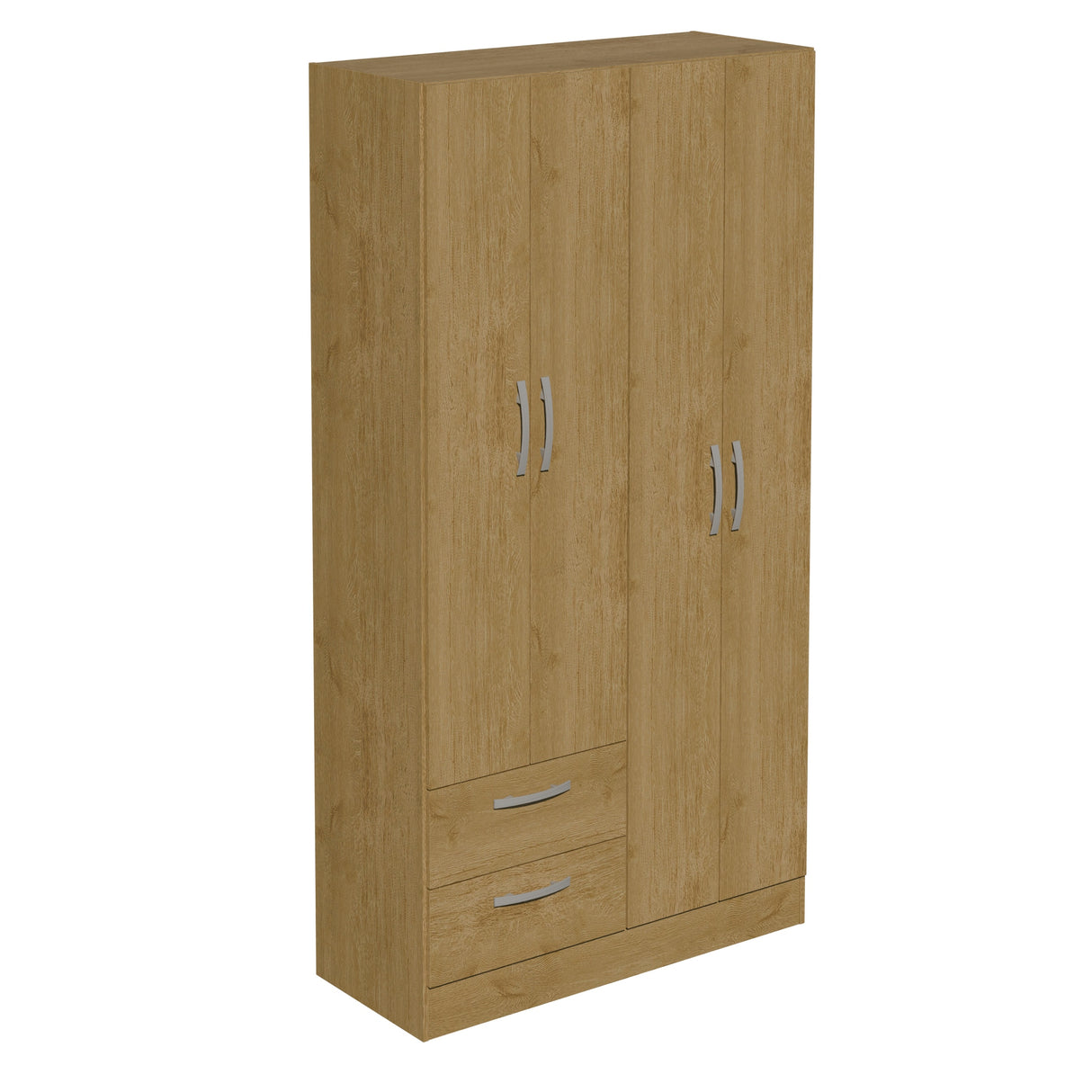 Closet Essence Castaño 90x173cm con Cuatro Puertas y con Dos Cajones