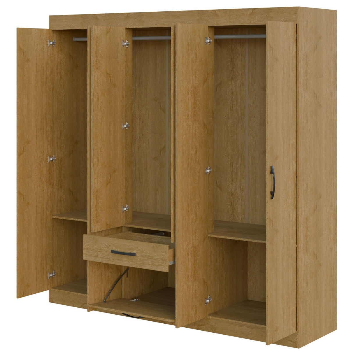 Closet Nova Castaño 181x183cm con Seis Puertas y con Un Cajón