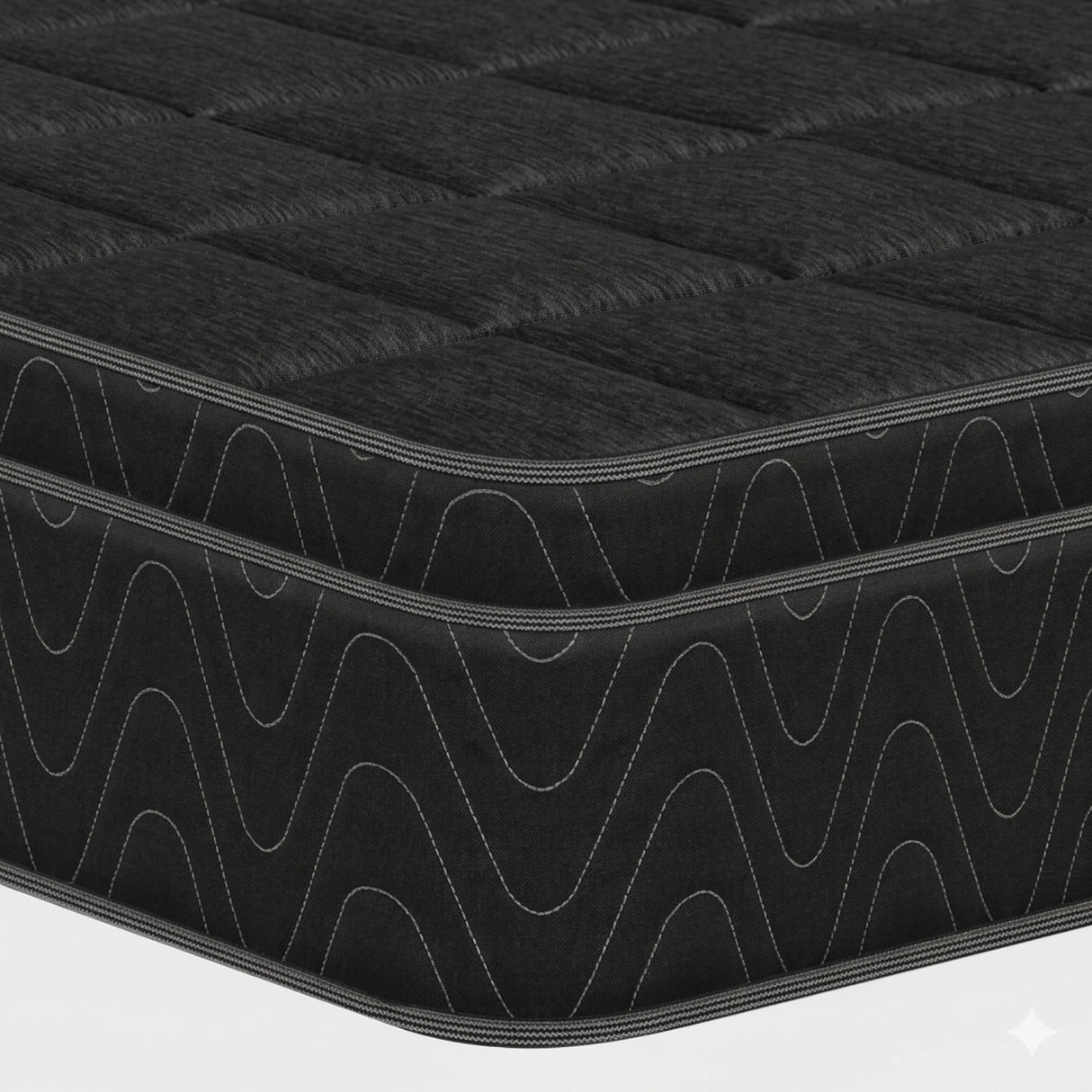 Colchón Enrollado Orthopack Euro U Negro Sencillo 100 X 190 Cm Ortopedico Firmeza Medio con Pillow Sencillo