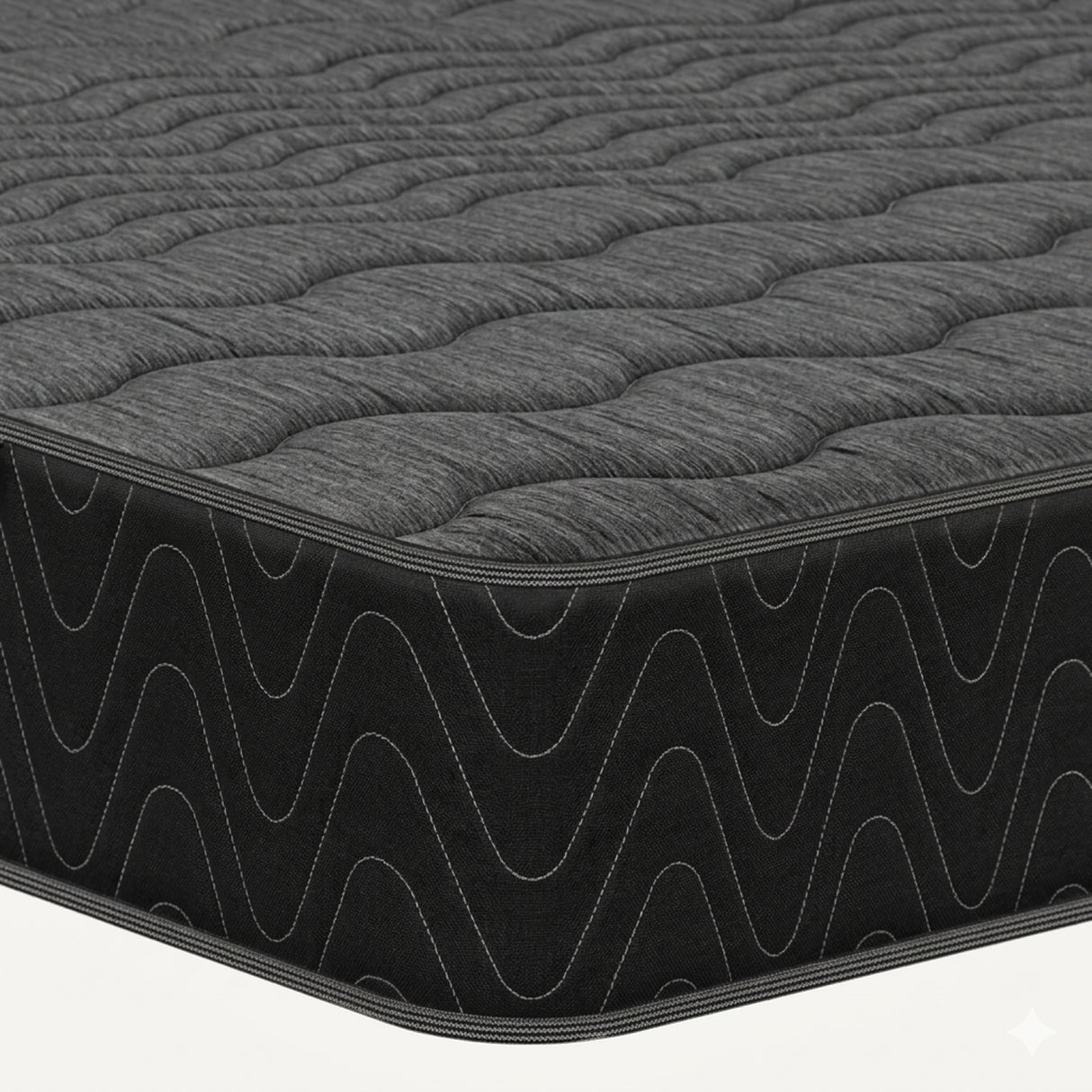 Colchón Enrollado Casatapack Negro y Gris King 200 X 200 Cm Ortopedico Firmeza Firme con Pillow Sencillo