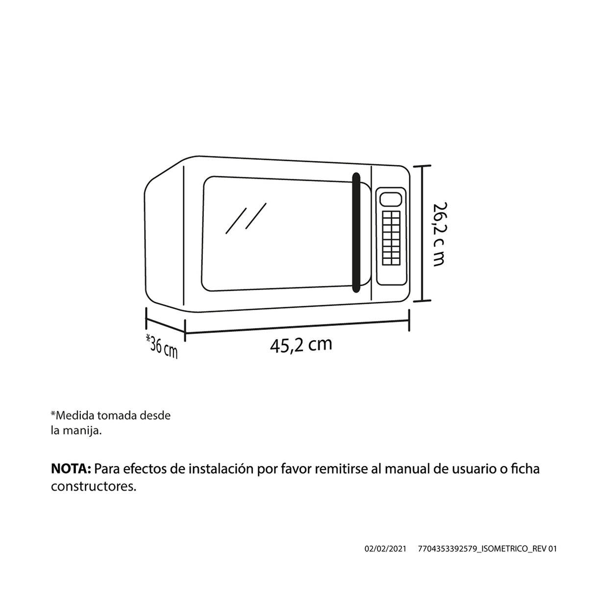 Horno Microondas Haceb Negro 36x26.2cm de 20 Litros con 11 Funciones Preconfiguradas