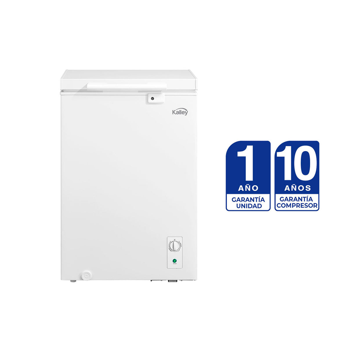 Congelador Kalley Inverter Dual Blanco 54.7x85cm de 99 Litros con Iluminación Interna