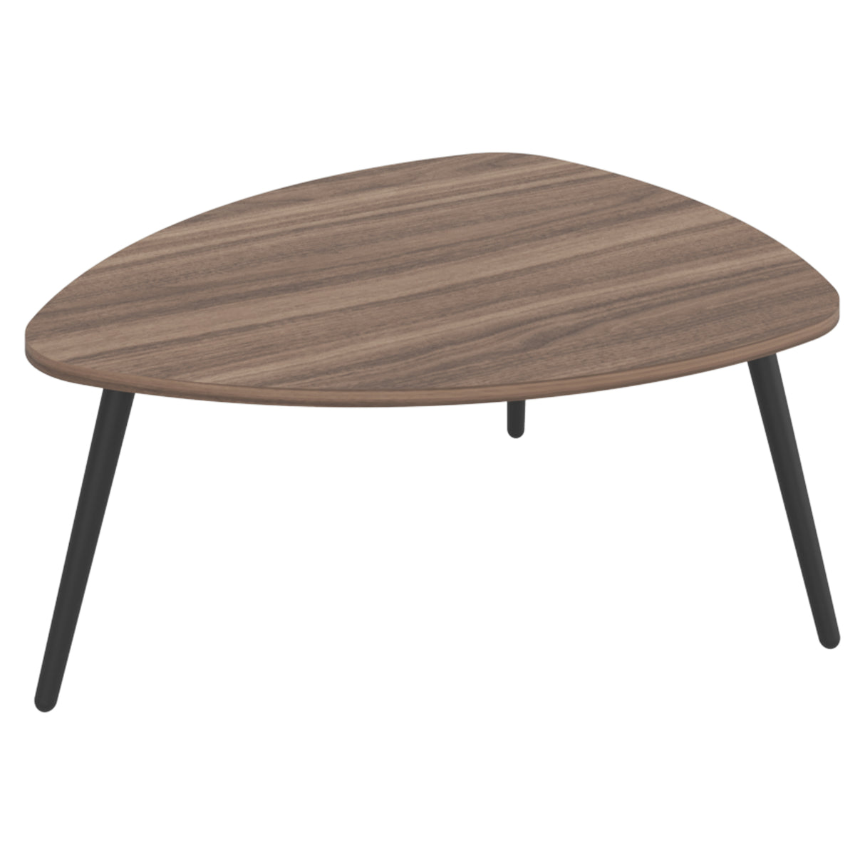 Mesa de Centro Narvik Avellana 74.1x31.5cm Ovalado Baja con Patas