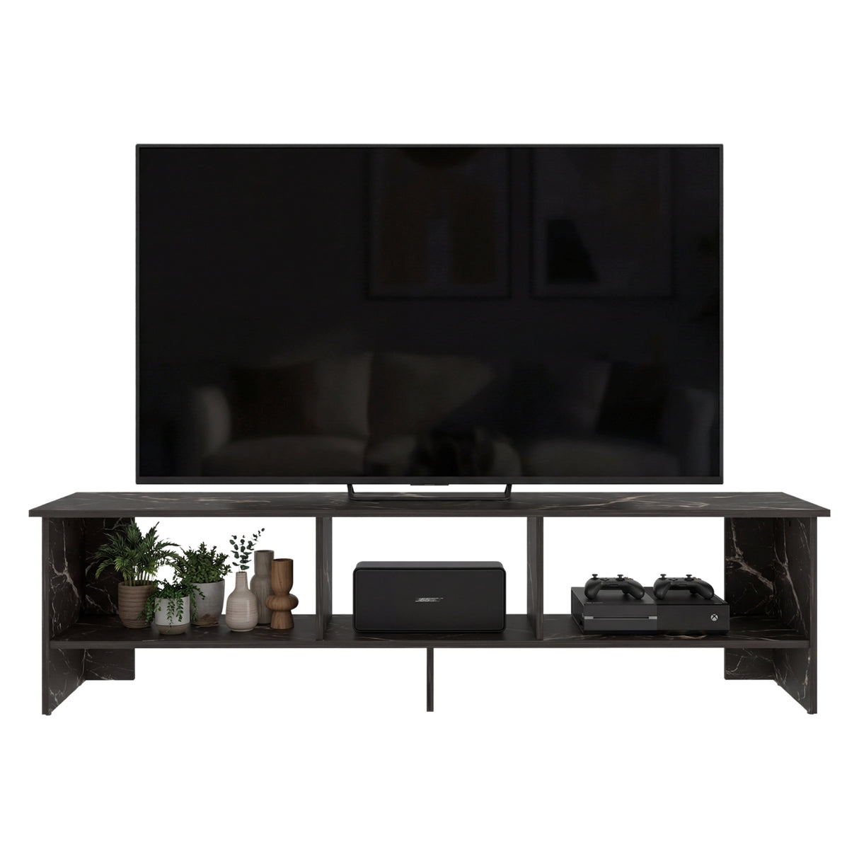 Rack de TV Belga Mamba 160x41.8cm para TV Hasta 65" Pulgadas con Tres Compartimientos