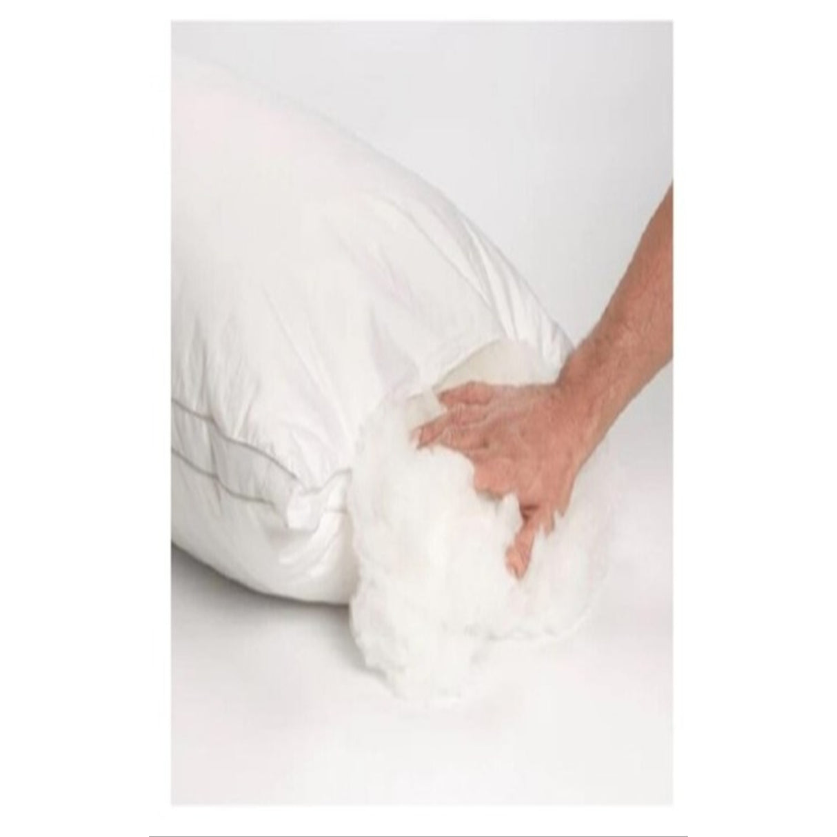 Almohada Boutique Blanco 50x70cm con Relleno de Fibras Sinteticas de Firmeza Suave y para Cualquier Postura