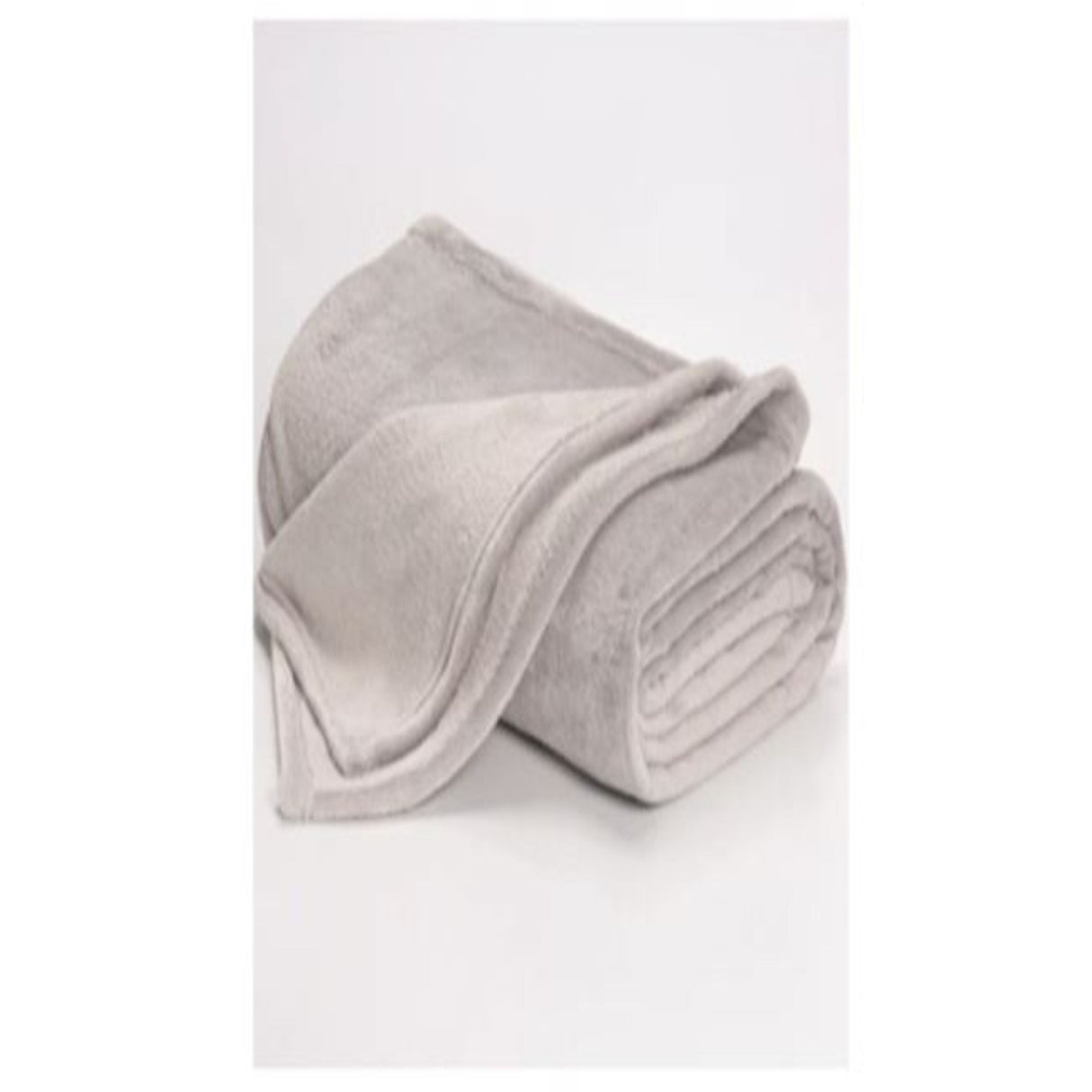 Cobija Flannel Fleece Gris Claro 115x160cm Fondo Entero Suave y Ligera