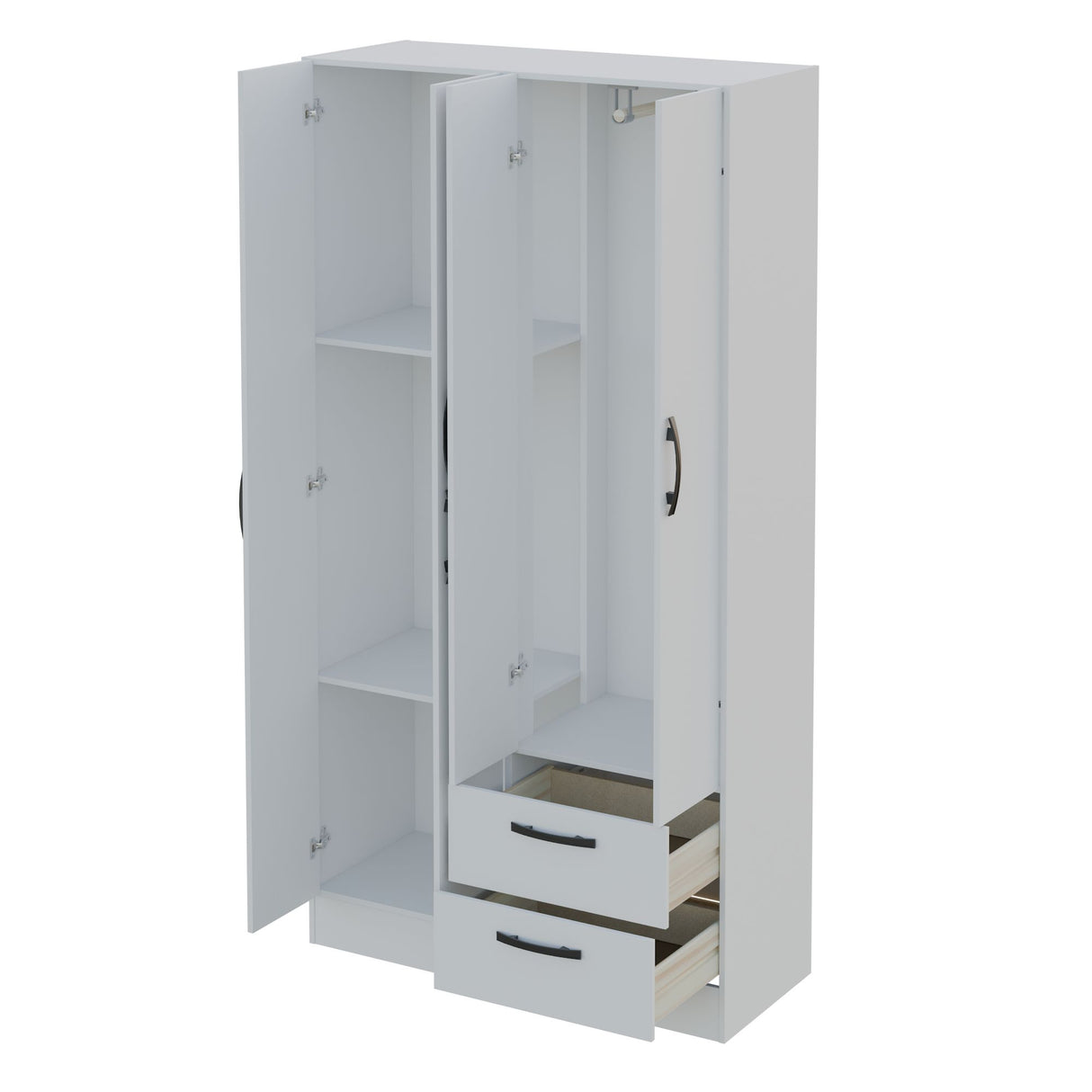 Closet Essence Blanco 90x173cm con Cuatro Puertas y con Dos Cajones