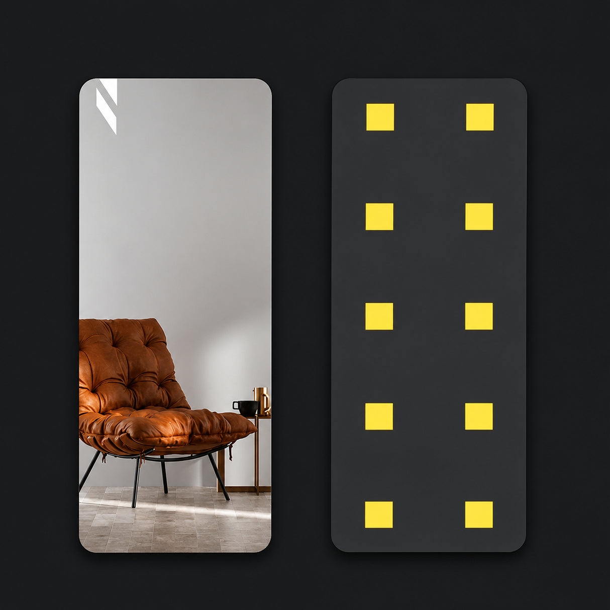 Espejo de Pared 40x120cm Rectangular Adhesivo sin Marco