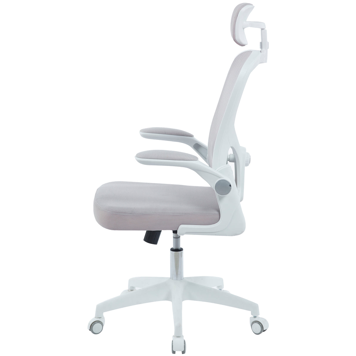 Silla de Oficina Prestige Blanco 49x102cm Ergonómica con Soporte Lumbar y con Apoya Cabezas