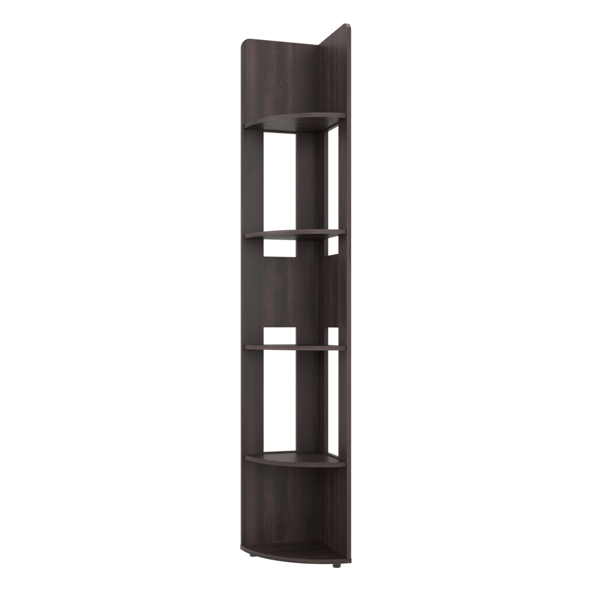 Estantería E-M7 Nogal 30x180.6cm con Cinco Compartimientos y con Cuatro Entrepaños