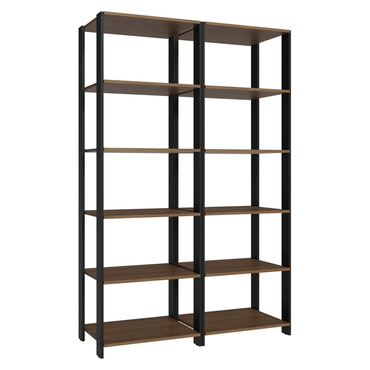 Estantería Marrón y Negro 118x180cm con Diez Compartimientos y con Diez Entrepaños de Resistencia 8 KG cada uno